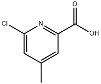 6-氯-4-甲基吡啶-2-羧酸 结构式