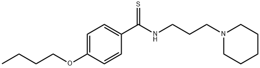 p-Butoxy-N-(3-piperidinopropyl)thiobenzamide 结构式