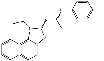 N-[2-(1-Ethylnaphtho[1,2-d]thiazol-2(1H)-ylidene)-1-methylethylidene]-4-methylbenzenamine 结构式
