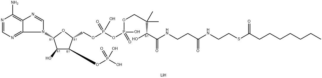 OCTANOYL COENZYME A 锂盐 水合物 结构式