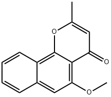 2-Methyl-5-methoxy-4H-naphtho[1,2-b]pyran-4-one 结构式