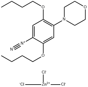 2,5-DIBUTOXY-4-MORPHOLINOBENZENEDIAZONIUM CHLORIDE ZINC CHLORIDE 结构式