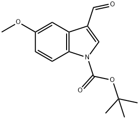 5-甲氧基-3-甲酰基吲哚-1-羧酸叔丁酯 结构式
