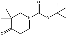 1-BOC-3,3-二甲基-4-氧代哌啶 结构式