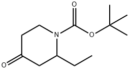 1-叔丁氧羰基-2-乙基-哌啶酮 结构式