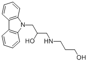 3-((3-(9H-咔唑-9-基)-2-羟丙基)氨基)丙-1-醇 结构式