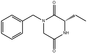 (S)-1-苄基-3-乙基-2,5-哌嗪二酮 结构式