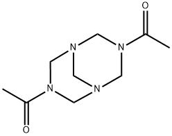 1,1'-(1,3,5,7-tetraazabicyclo[3.3.1]nonane-3,7-diyl)diethanone 结构式