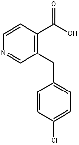 3-[(4-氯苯基)甲基]-吡啶-4-羧酸 结构式