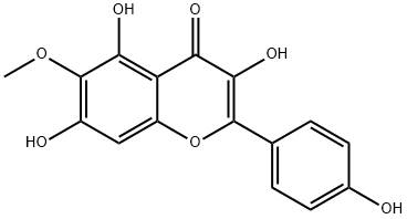 6-甲氧基山奈酚 结构式