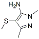 Pyrazole,  5-amino-1,3-dimethyl-4-(methylthio)-  (8CI) 结构式