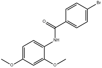 4-溴-N-(2,4-二甲氧基苯基)苯甲酰胺 结构式