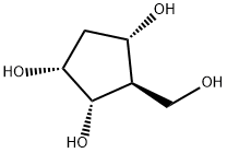 1,2,4-Cyclopentanetriol, 3-(hydroxymethyl)-, (1R,2S,3R,4S)- (9CI) 结构式