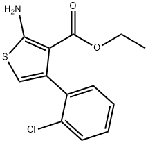 2-氨基-4-(2-氯苯基)噻吩-3-乙酸乙酯 结构式