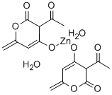 双(3-乙酰-6-甲基-2H-吡喃-2,4(3H)-二酮)锌二水合物 结构式