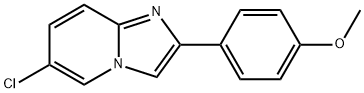 6-氯-2-(4-甲氧基苯基)咪唑并[1,2-A]吡啶 结构式