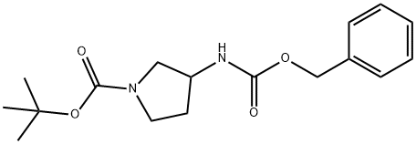 1-BOC-3-CBZ-氨基吡咯烷 结构式