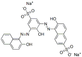 disodium 6-hydroxy-5-[[2-hydroxy-3-[(2-hydroxynaphthyl)azo]-5-sulphonatophenyl]azo]naphthalene-2-sulphonate 结构式