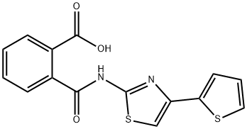 N-(4-噻吩-2-噻唑-2-基)酞氨酸 结构式