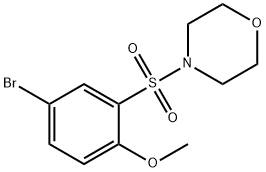 4-(5-溴-2-甲氧基苯基磺酰)吗啉 结构式