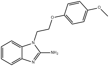1-(2-(4-甲氧基苯氧基)乙基)-1H-苯并[D]咪唑-2-胺 结构式