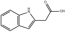 吲哚-2-乙酸 结构式