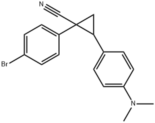 1-(4-Bromophenyl)-2-[4-(dimethylamino)phenyl]-1-cyclopropanecarbonitrile 结构式