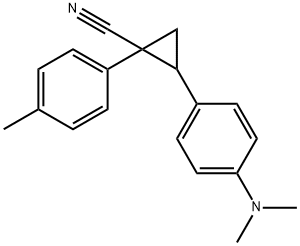 2-(4-dimethylaminophenyl)-1-(4-methylphenyl)cyclopropane-1-carbonitril e 结构式