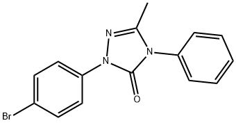 1-(4-Bromophenyl)-4,5-dihydro-3-methyl-4-phenyl-1H-1,2,4-triazol-5-one 结构式