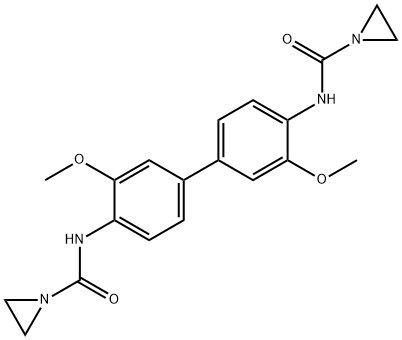 N-[4-[4-(aziridine-1-carbonylamino)-3-methoxy-phenyl]-2-methoxy-phenyl ]aziridine-1-carboxamide 结构式