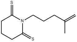 2,6-Piperidinedithione,  1-(4-methyl-4-pentenyl)-  (9CI) 结构式