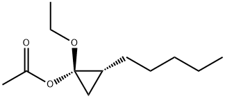 Cyclopropanol, 1-ethoxy-2-pentyl-, acetate, (1R,2R)- (9CI) 结构式