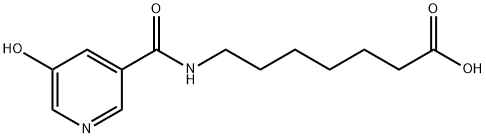 7-(5-羟基烟酰胺)庚酸 结构式