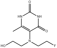 5-(2-fluoroethyl-(2-hydroxyethyl)amino)-6-methyl-1H-pyrimidine-2,4-dio ne 结构式