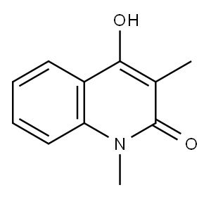 4-羟基-1,3-二甲基喹啉-2(1H)-酮 结构式