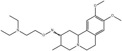 1,3,4,6,7,11b-Hexahydro-9,10-dimethoxy-3-methyl-2H-benzo[a]quinolizin-2-one O-[2-(diethylamino)ethyl]oxime 结构式
