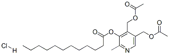 4,5-bis(acetoxymethyl)-2-methyl-3-pyridyl laurate hydrochloride 结构式