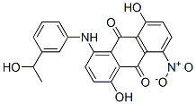 1,5-dihydroxy-4-[m-(1-hydroxyethyl)anilino]-8-nitroanthraquinone  结构式