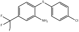 2-[(4-Chlorophenyl)thio]-5-(trifluoromethyl)aniline 结构式