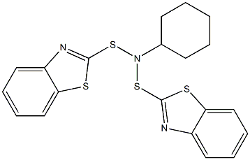 N-环已基-双(2-巯基苯并噻唑)次磺酰亚胺 结构式