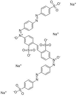 tetrasodium 4,4'-bis[[p-[(p-sulphonatophenyl)azo]phenyl]-N,N,O-azoxy]stilbene-2,2'-disulphonate 结构式