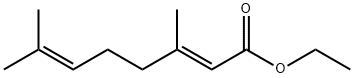 (E)-3,7-二甲基-2,6-辛二烯酸乙酯 结构式