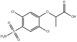 ALPHA-(2,5-DICHLORO-4-AMINOSULFONYLPHENOXY)PROPIONICACID 结构式
