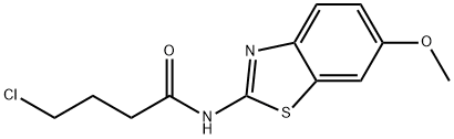 4-CHLORO-N-(6-METHOXY-2-BENZOTHIAZOLYL)-BUTANAMIDE 结构式