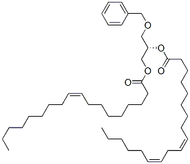 [S,(+)]-3-O-Benzyl-2-O-linoleoyl-1-O-oleoyl-L-glycerol 结构式