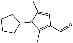 1-环戊基-2,5-二甲基-1H-吡咯-3-甲醛 结构式