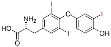 O-(4-Hydroxy-3-iodophenyl)-3,5-diiodo-D-tyrosine 结构式