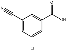 3-氯-5-氰基苯甲酸 结构式