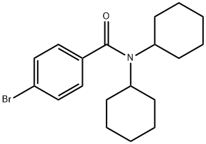 4-溴-N,N-二环己基苯甲酰胺 结构式
