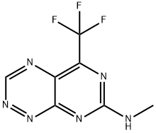 N-Methyl-5-(trifluoromethyl)pyrimido[5,4-e]-1,2,4-triazin-7-amine 结构式